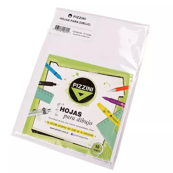 HOJA DIBUJO PIZZINI A3 106GR 29.7X42CM X 10U