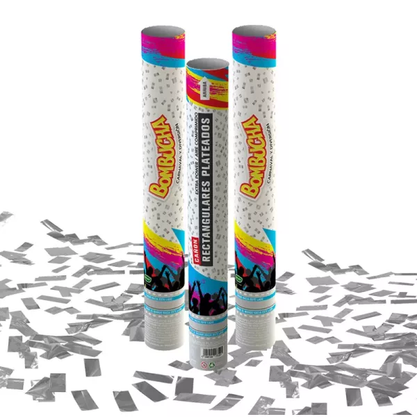 CAÑON BOMBUCHA 40CM PAPEL RECT. PLATA