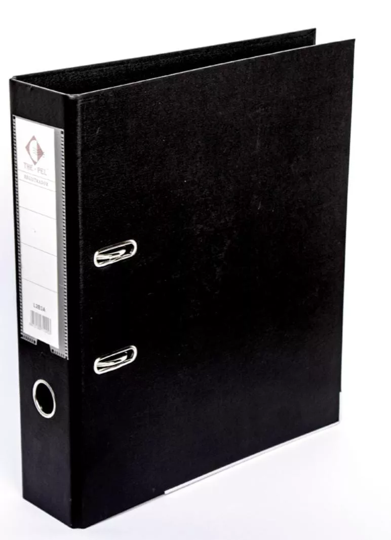 BIBLIORATO THE PEL A4 L/BAJO PVC NEGRO
